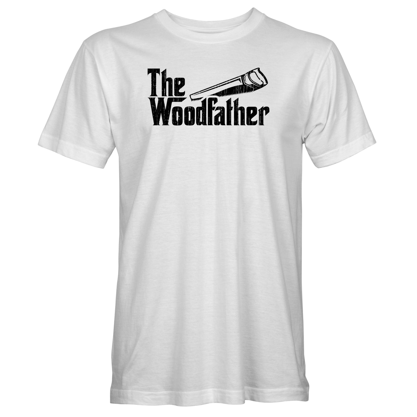 Funny Carpenter T-Shirt, Woodfather Parody Gift Idea, Humorous Woodworking Joiner Tee Shirt T Top, Handsaw