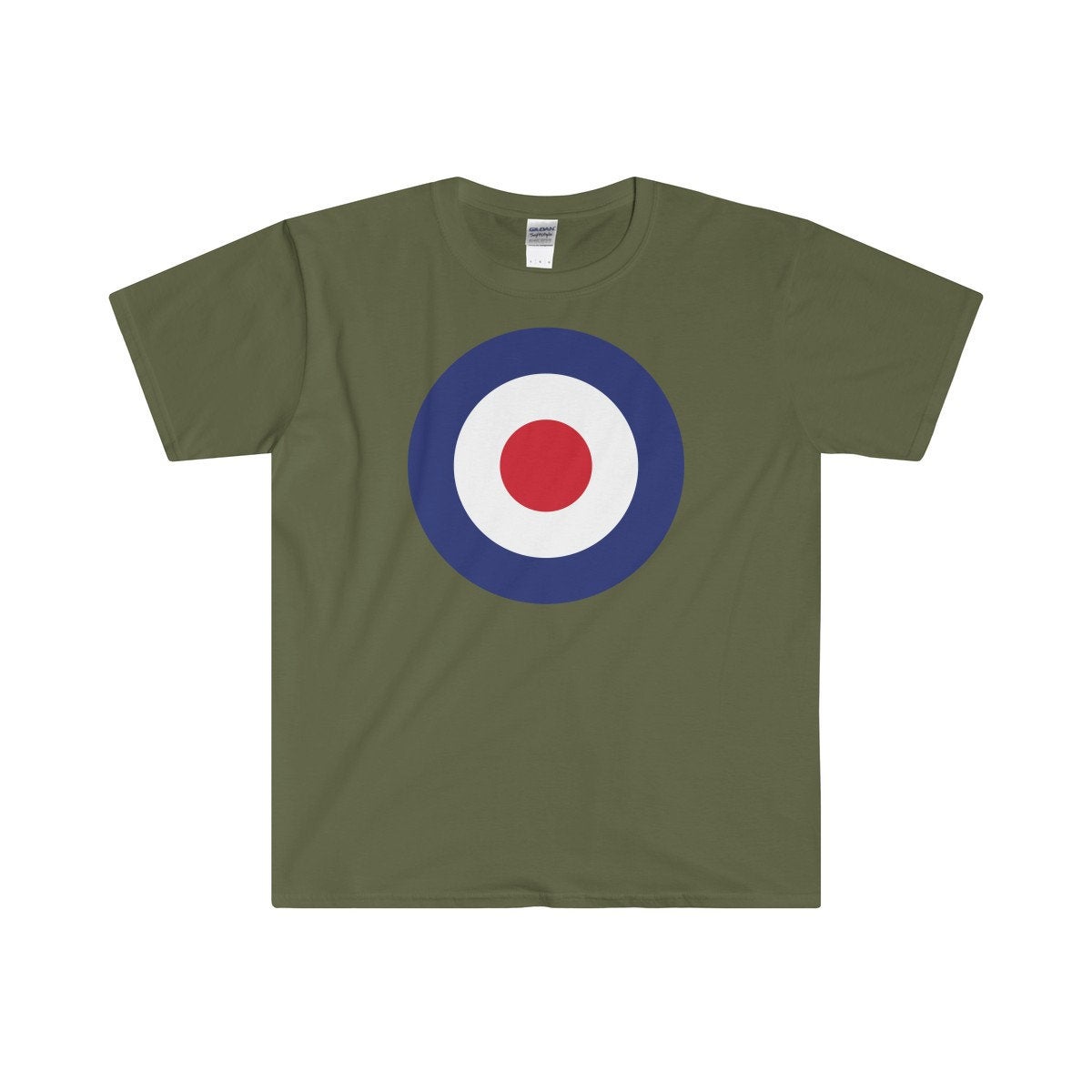 RAF Roundel Target Bullseye Red White & Blue MOD Circle Men's Fitted Short Sleeve Tee