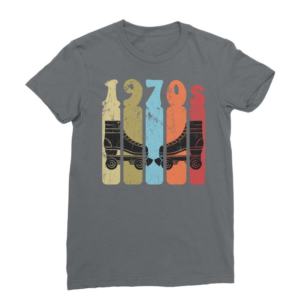 Roller Skates 70s Disco Derby Retro Vintage Worn Classic Women's T-Shirt
