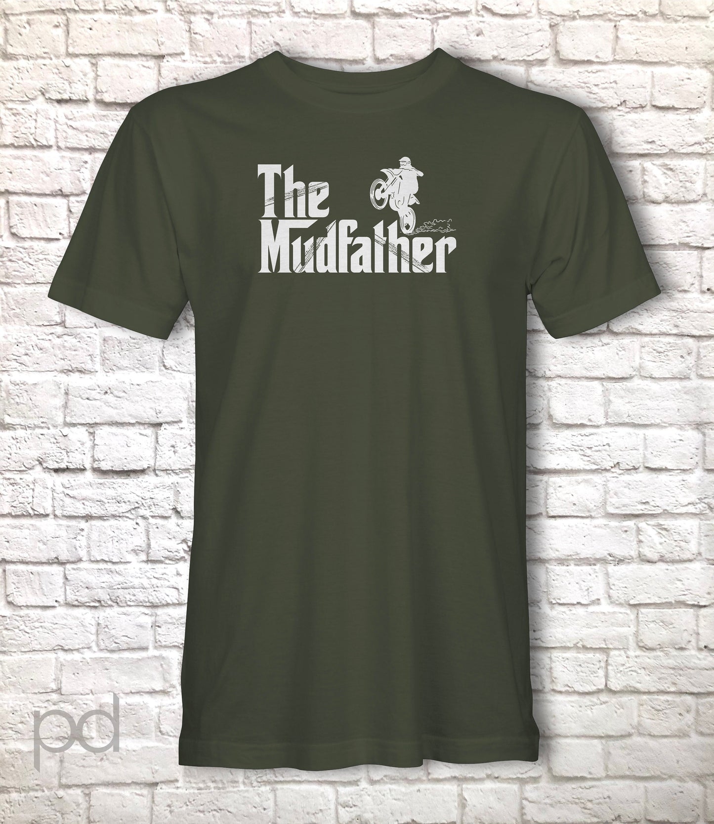 Motocross T-Shirt, Parody The Mudfather Gift Idea, Humorous Dirt Bike Motorcross Tee Shirt T Top