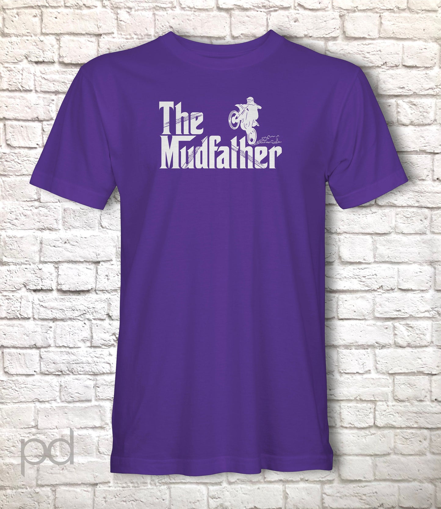 Motocross T-Shirt, Parody The Mudfather Gift Idea, Humorous Dirt Bike Motorcross Tee Shirt T Top