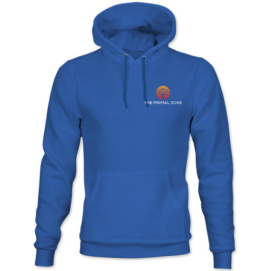 The Primal Zone - Pullover Hoodie Front - Royal Blue