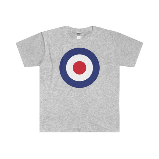 RAF Roundel Target Bullseye Red White & Blue MOD Circle Men&#39;s Fitted Short Sleeve Tee